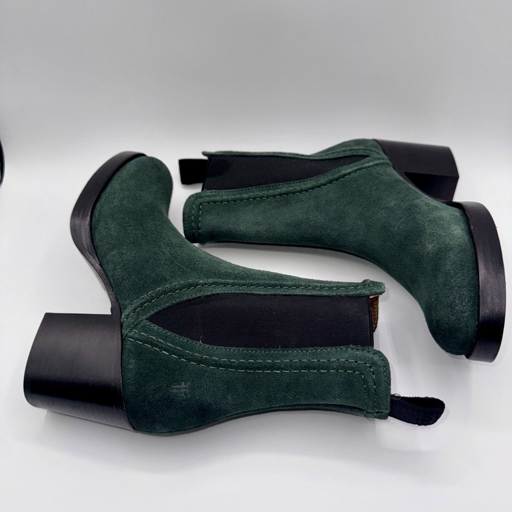 Frye Jean Boots Women's Size 7 Forest Green Suede - Picture 13 of 15